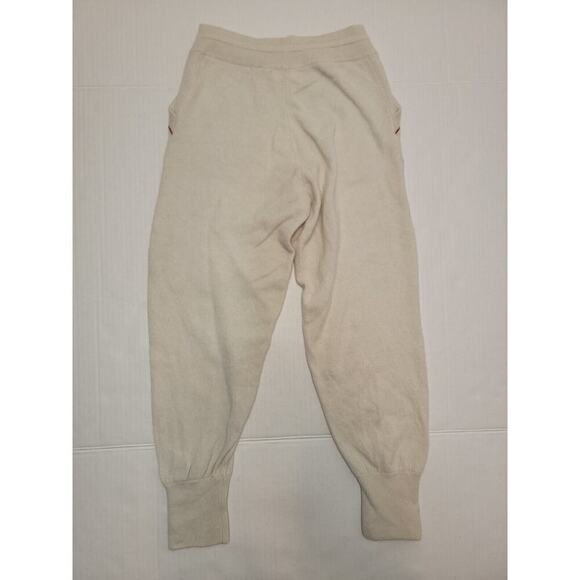 Bamford Jogger Pants Womens Sz Small 100%Cashmere Lounge Drawstring Sand - Picture 7 of 7
